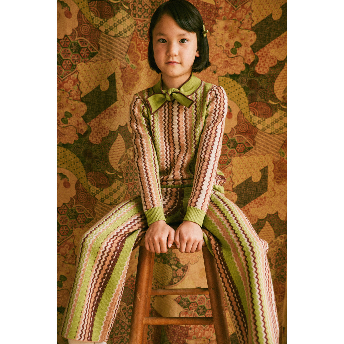 Misha and Puff Sprig Zigzag Jacquard Elsa Sweater