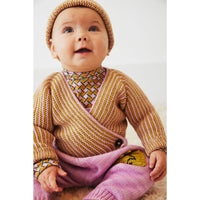 Misha and Puff  Pink Lilac Dovetail Baby Crossover Cardigan
