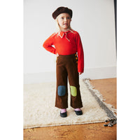 Misha and Puff  Nut Brown Colorblock Sailor Pant