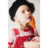 Misha and Puff  Vintage Red Denim Zip Overall