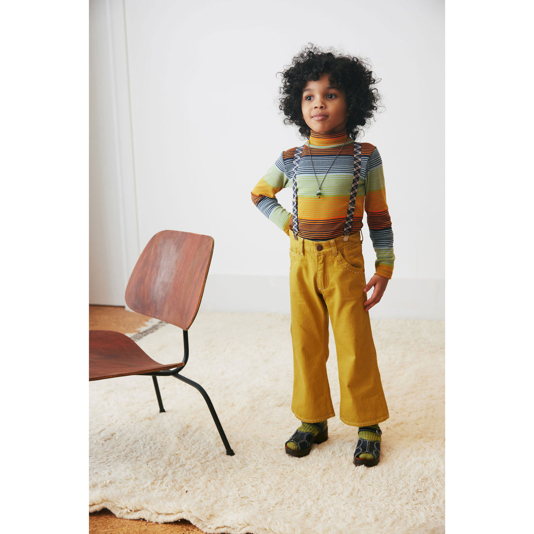 Misha and Puff  Sunset Stripe Primary Crewneck