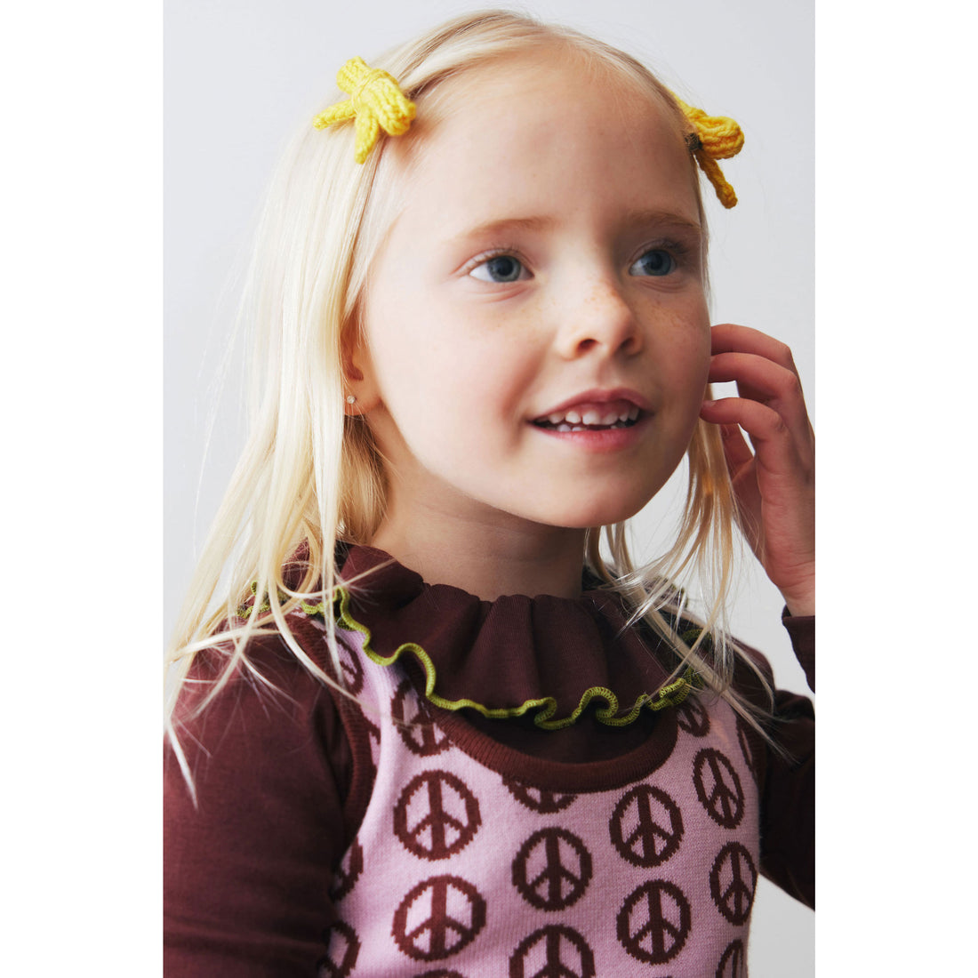 Misha and Puff Pink Lilac Peace Jacquard Prudence Dress – Ladida