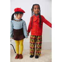 Misha and Puff  Chestnut Harlequin Dots Corduroy Camp Pant
