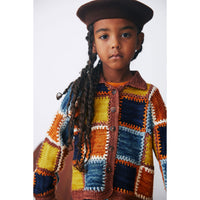 Misha and Puff  Chestnut Ladder Square Cardigan