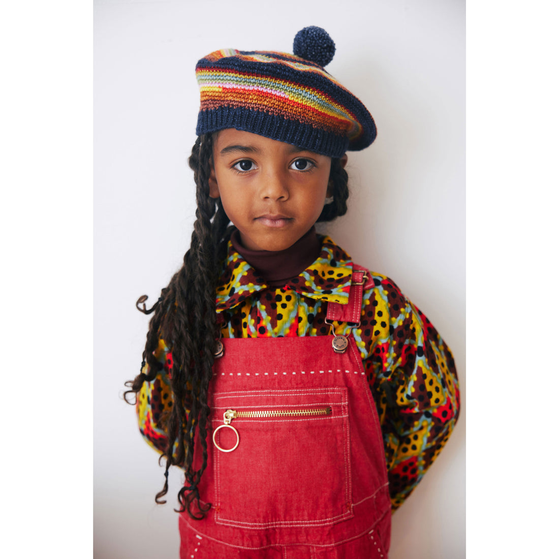 Misha and Puff  Chestnut Harlequin Dots Corduroy Arthur Top