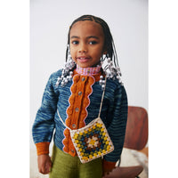 Misha and Puff  Iris Confett Crochet Big Square Bag