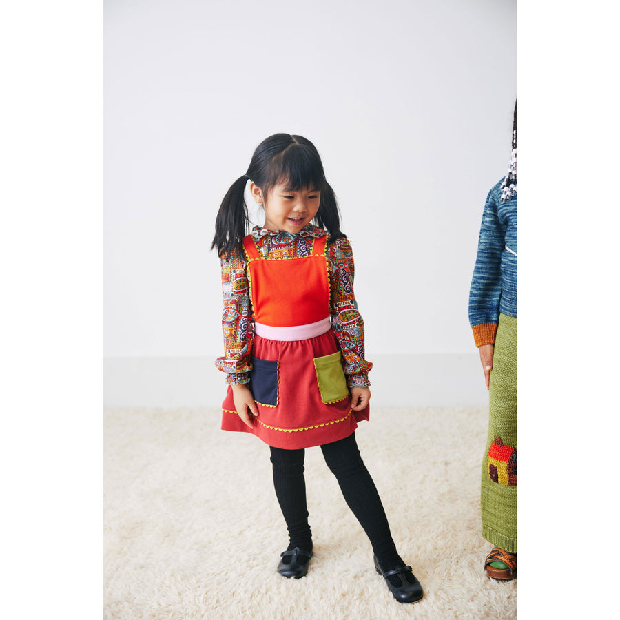 Misha and Puff Berry Colorblock Selma Pinafore – Ladida