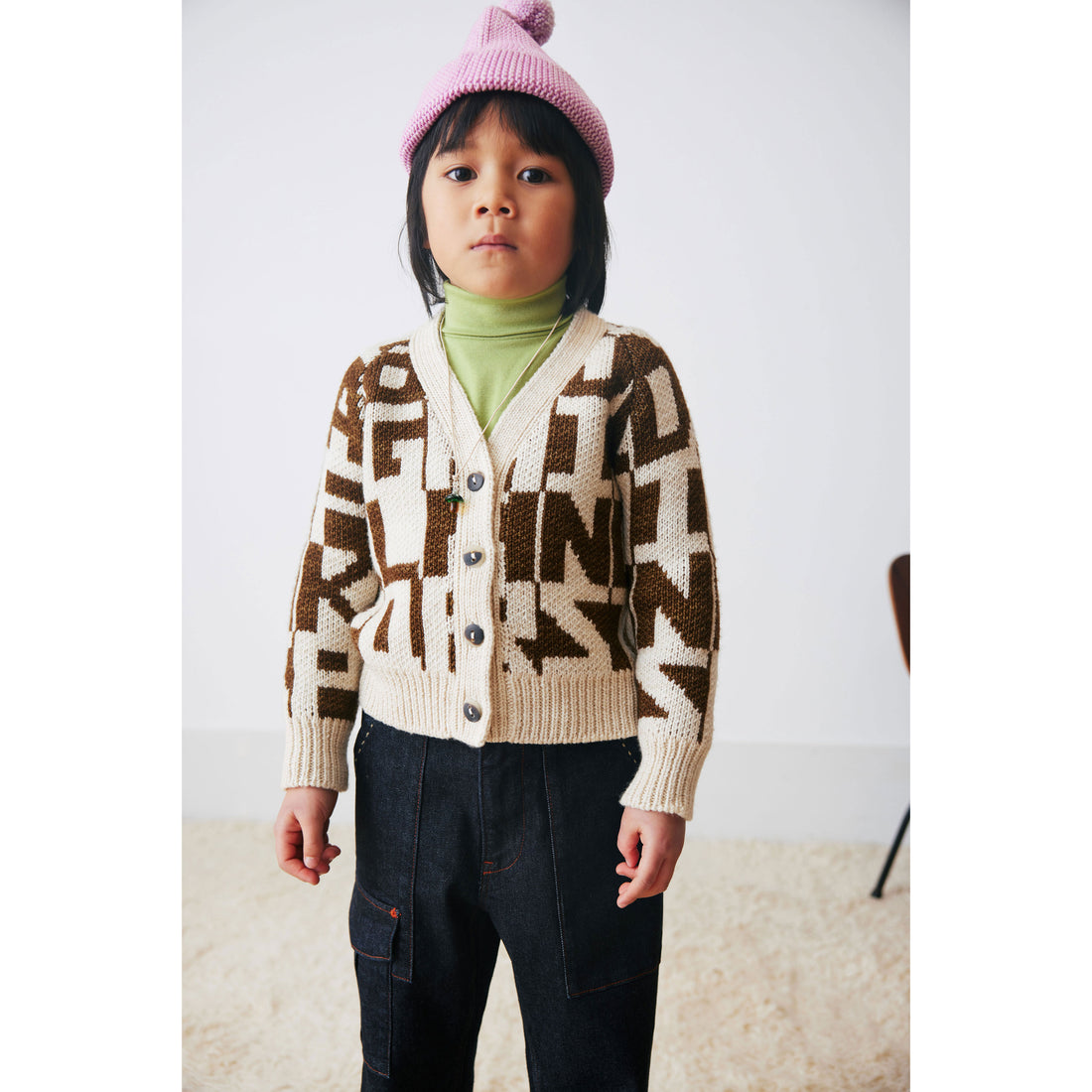 Misha and Puff  String Alphabet Cardigan