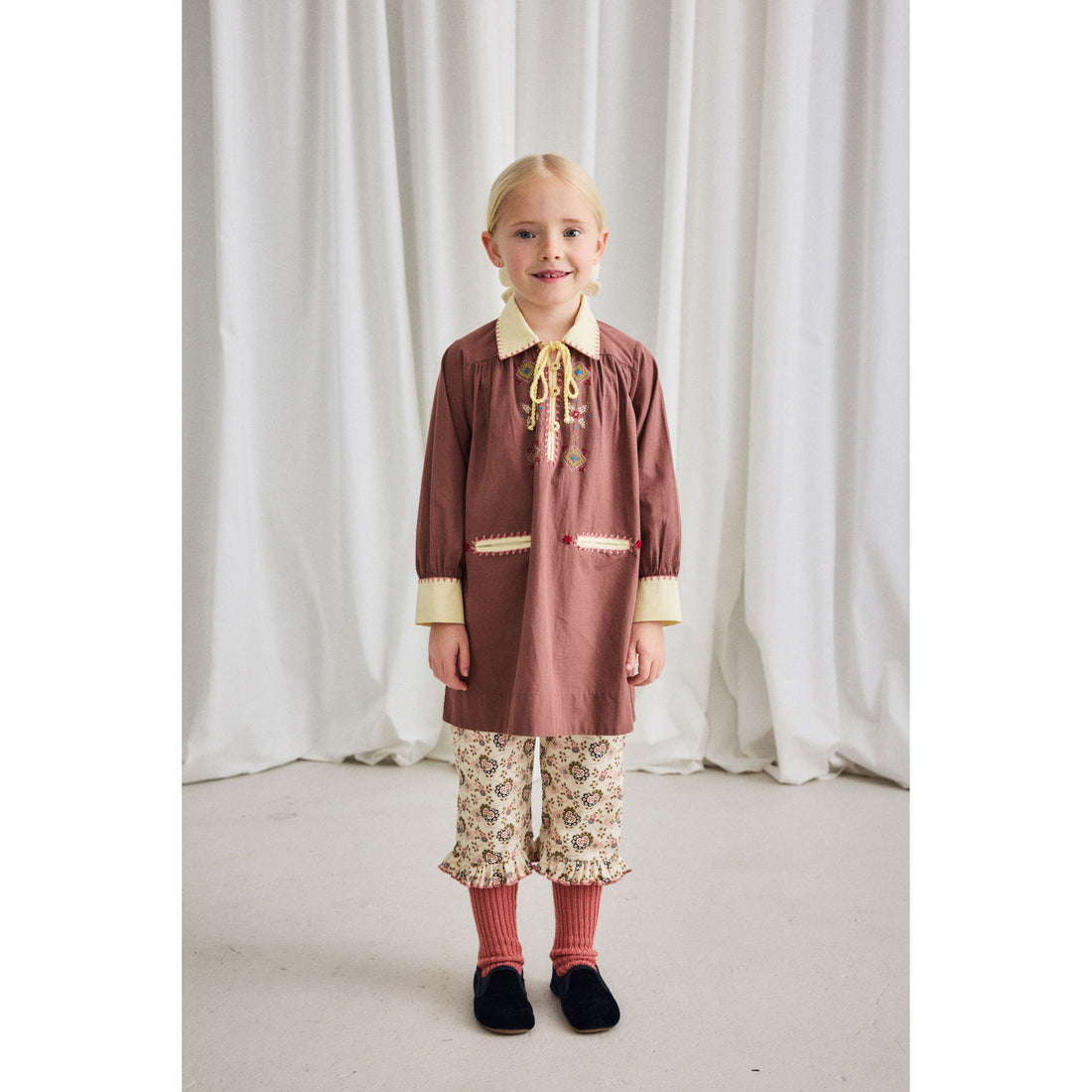 Misha and Puff Sugar Calico Hearts Ruffle Pedal Pusher