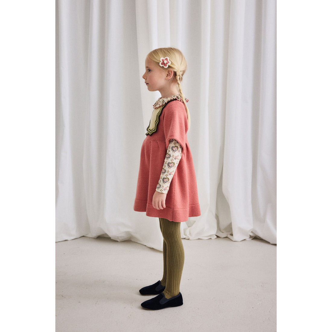 Misha and Puff Rosewood Chevron Bib Dress