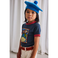 Misha and Puff Cerulean Crochet Beret
