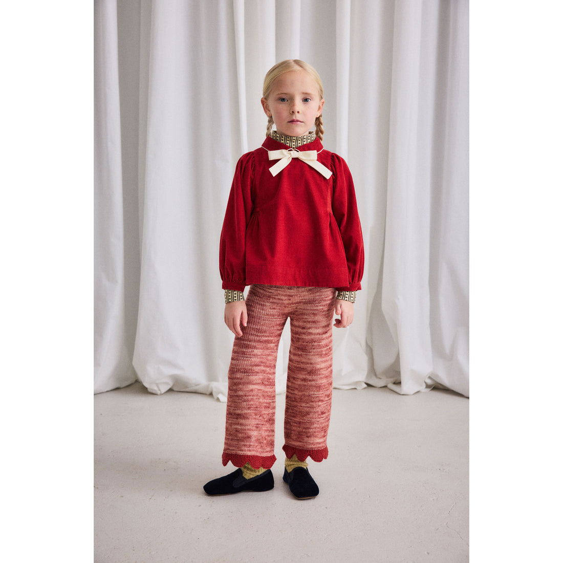 Misha and Puff Garnet Corduroy Zora Blouse