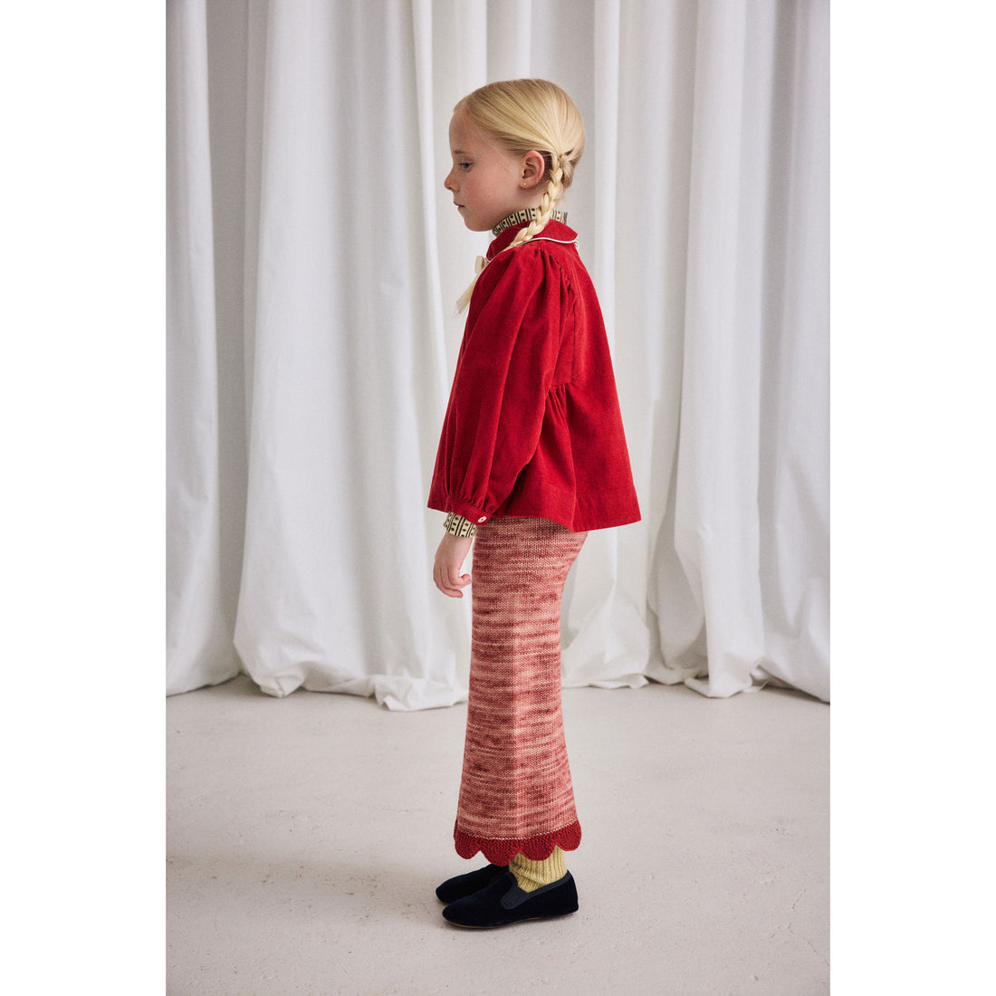 Misha and Puff Garnet Corduroy Zora Blouse