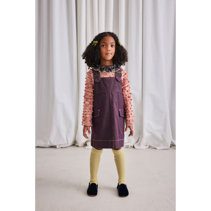 Misha and Puff Aubergine Denim Buckle Jumper Dress – Ladida