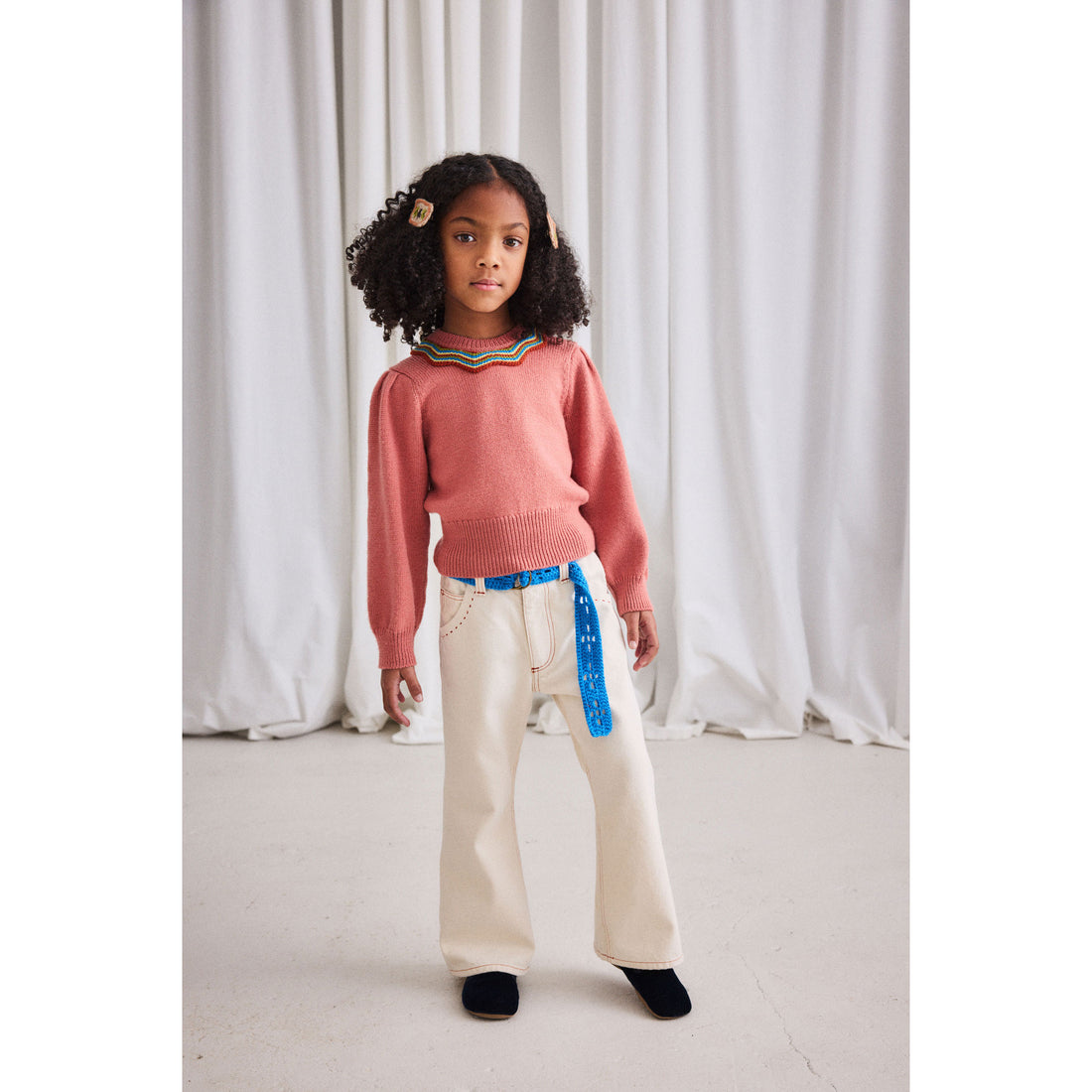 Misha and Puff Cerulean Crochet Belt