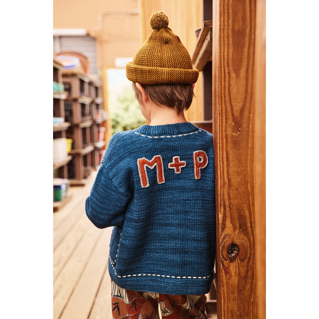 Misha and Puff Marine Blue Alma Mater Cardigan