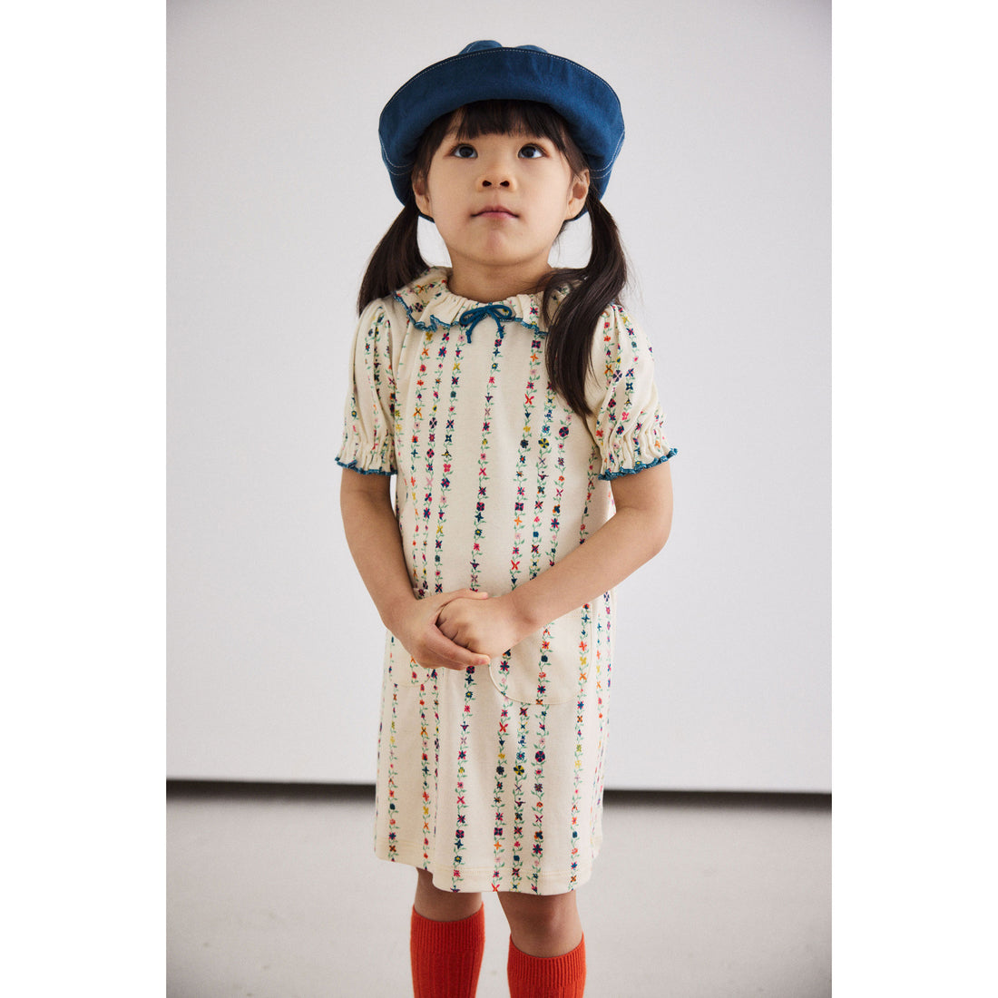 Misha and Puff String Little Botanica Balloon Sleeve Pattie Dress