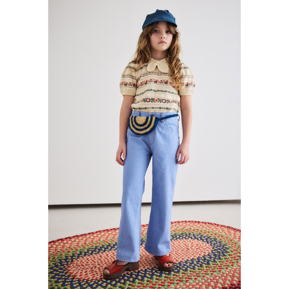 Misha and Puff Celestial Crochet Half Moon Belt Bag
