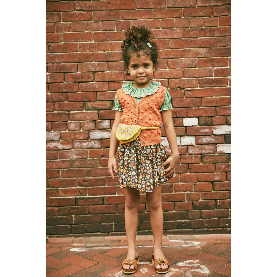 Misha and Puff Winter Wheat Crochet Half Moon Belt Bag