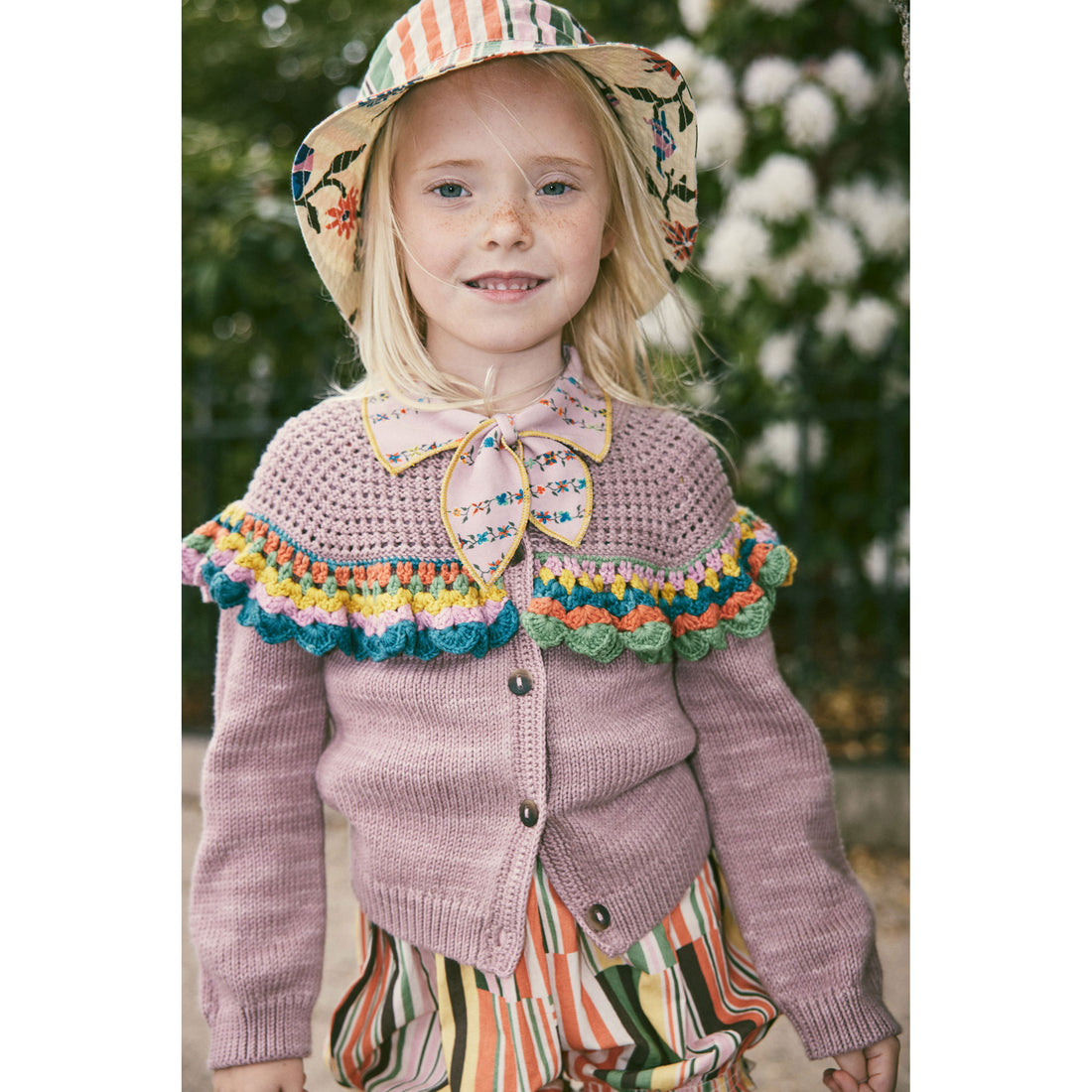 Misha and Puff Plum Petal Crochet Joya Cardigan – Ladida