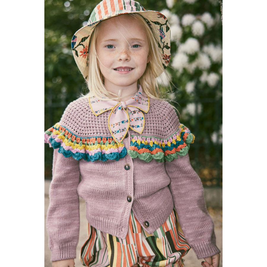 Misha and Puff Plum Petal Crochet Joya Cardigan – Ladida