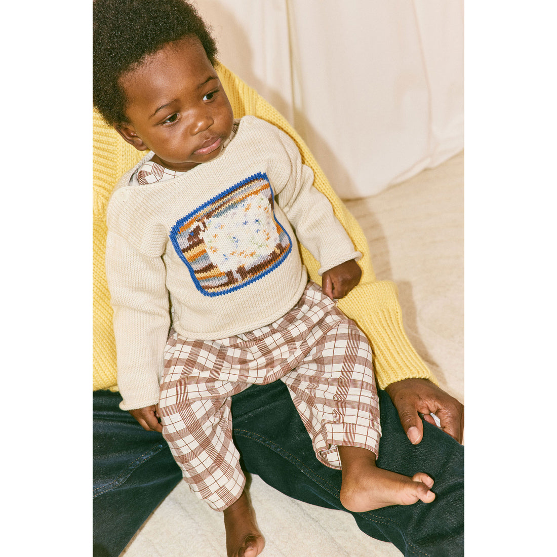 Misha and Puff Marzipan Baby Sheep Boatneck Sweater