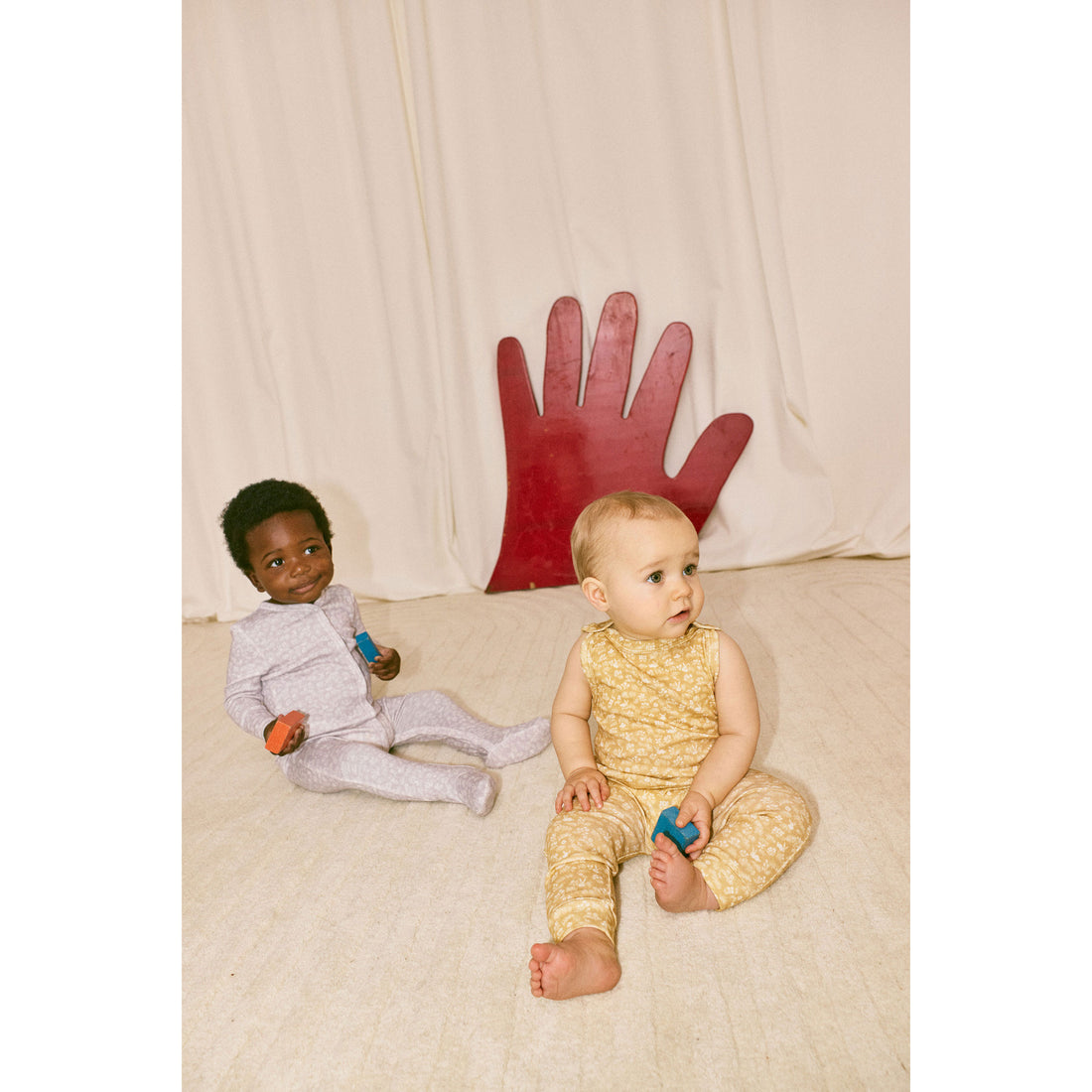 Misha and Puff Root Bunny Meadow Baby Snap Overall