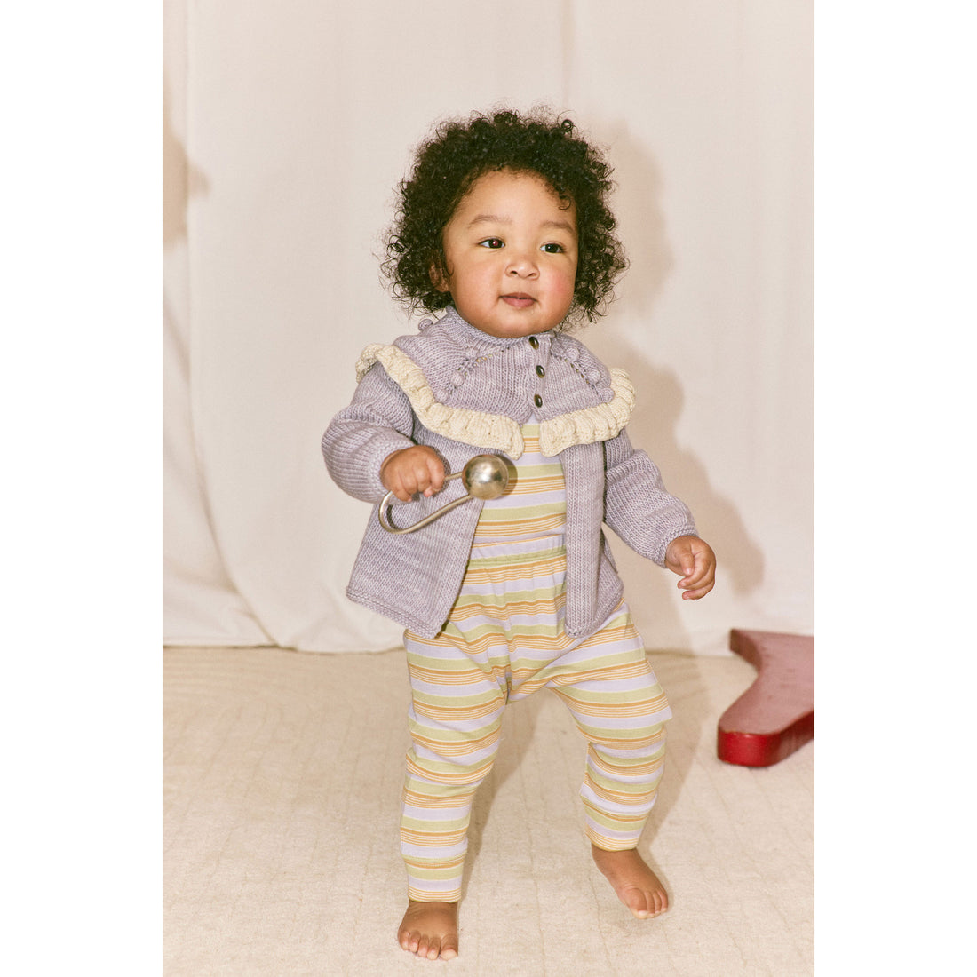 Misha and Puff Mist Baby Ruffle Cardigan