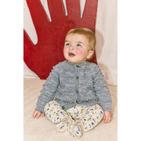 Misha and Puff Dove Baby Popcorn Cardigan