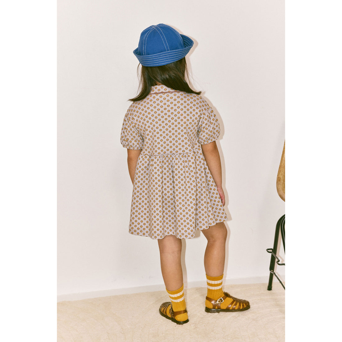 Misha and Puff   Mist Ben-Day Dots Junior Scout Dress