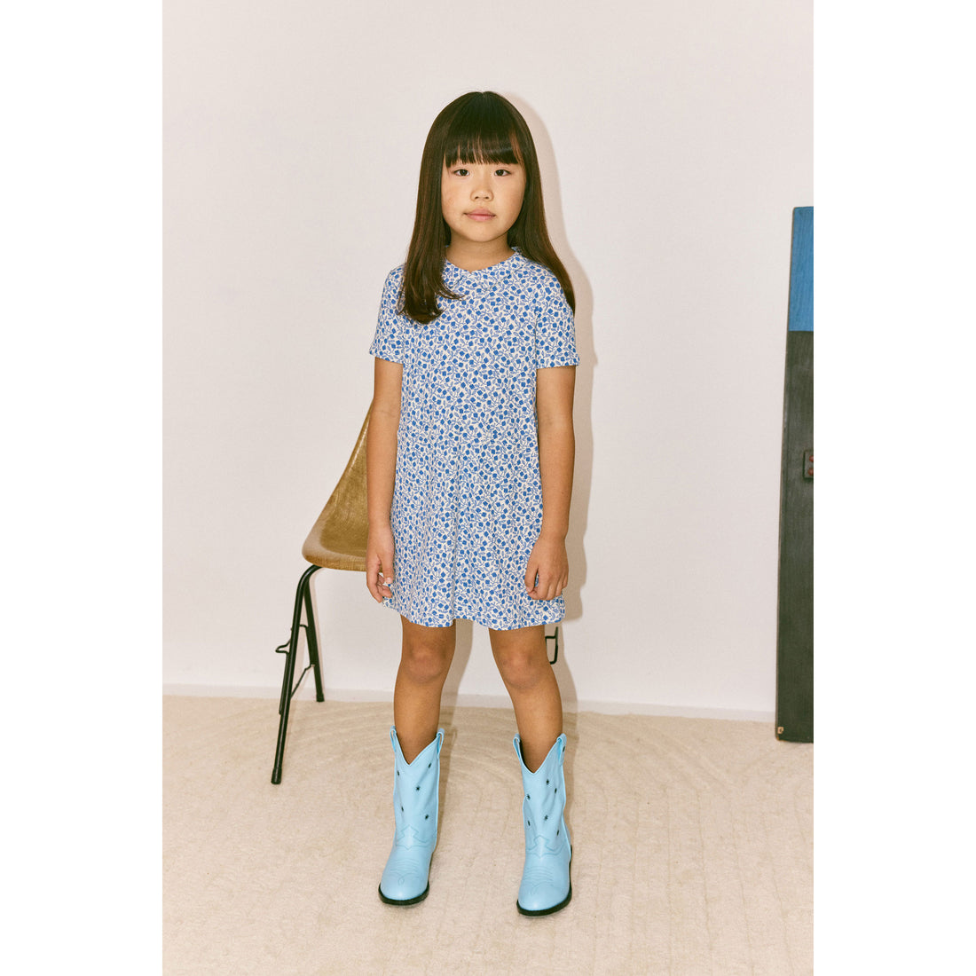 Misha and Puff Blue Ribbon Lisse Fields Twiggy Dress