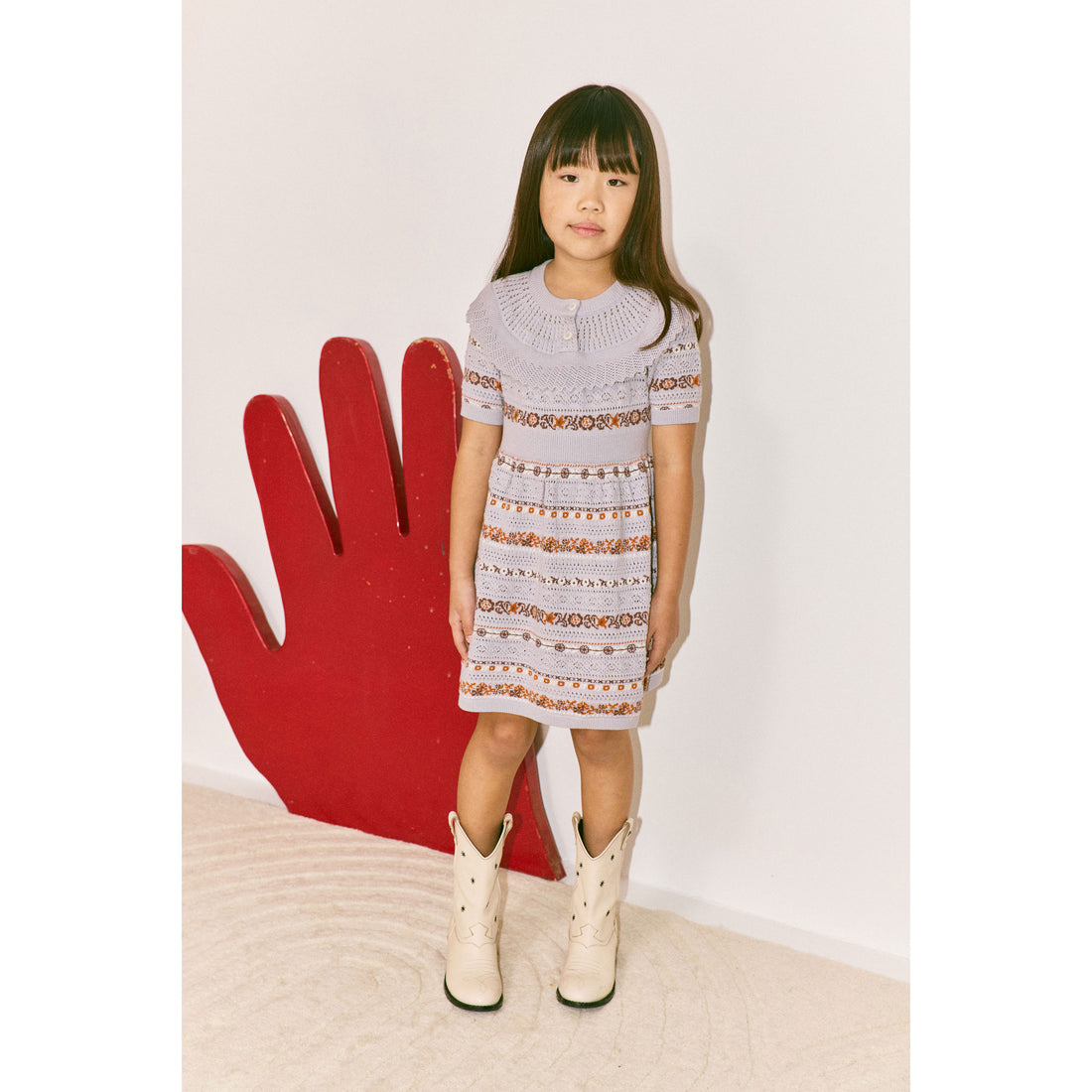 Misha and Puff Mist Eyelet Ribbon Nadia Dress