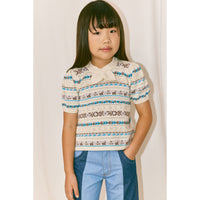 Misha and Puff Marzipan Eyelet Ribbon Katya Blouse