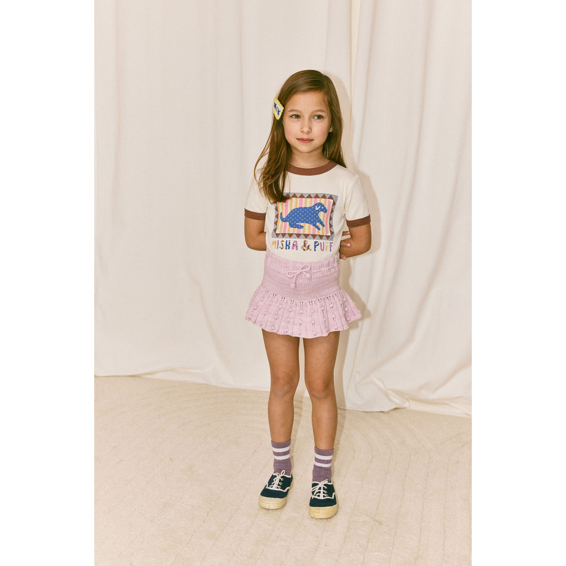 Misha and Puff Marzipan Dog Collage Riger Tee