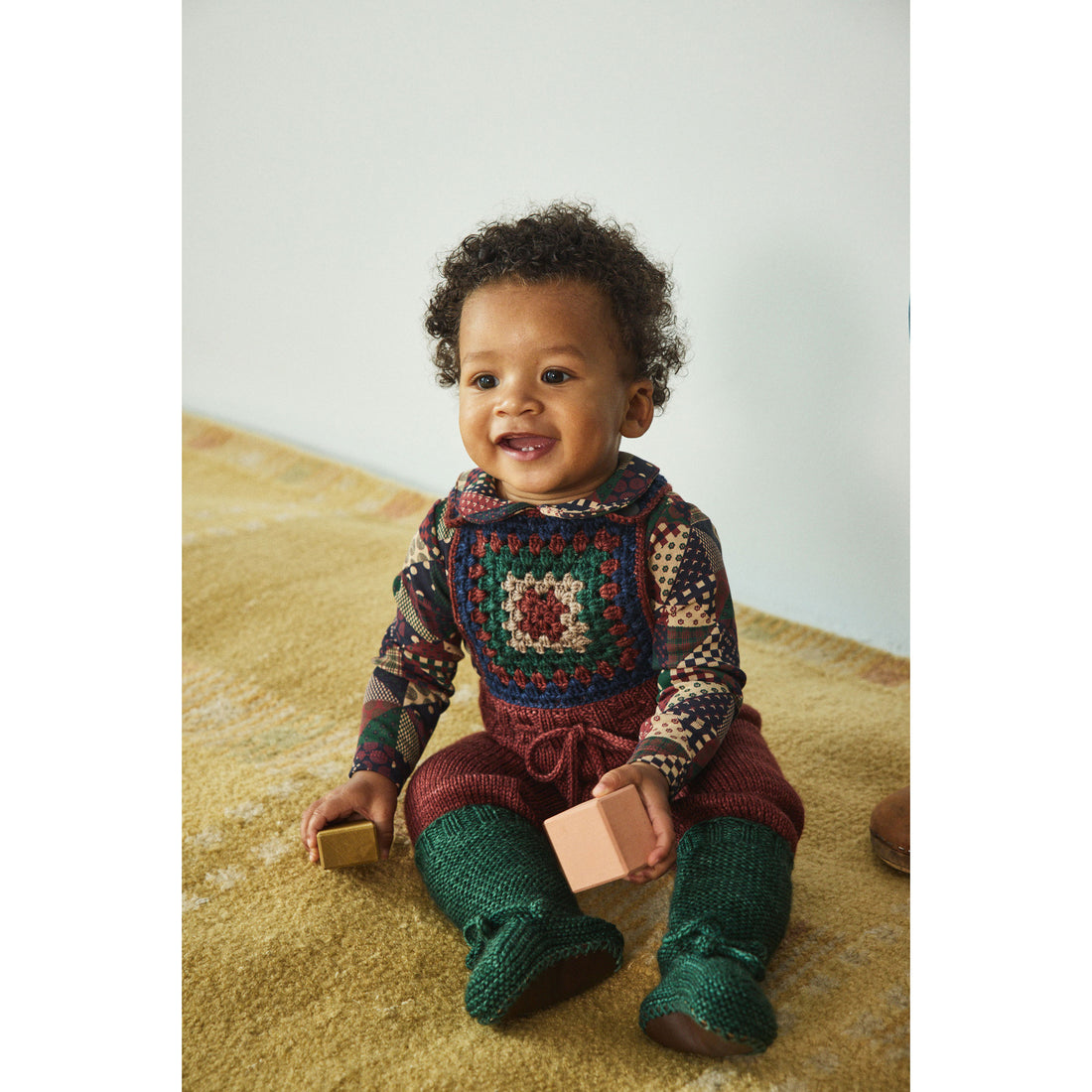 Misha and Puff  Madder Root Patchwork Pattie Onesie