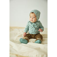 Misha and Puff Sage Cat & Mouse Baby Long Sleeve Lap Onesie