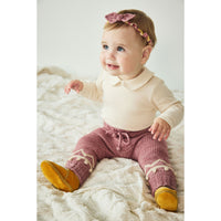 Misha and Puff Antique Rose Baby Leaf Headband