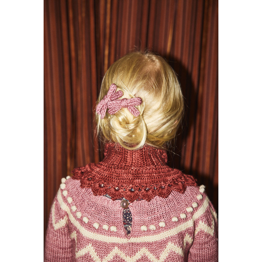 Misha and Puff Antique Rose Goldie Bow Set