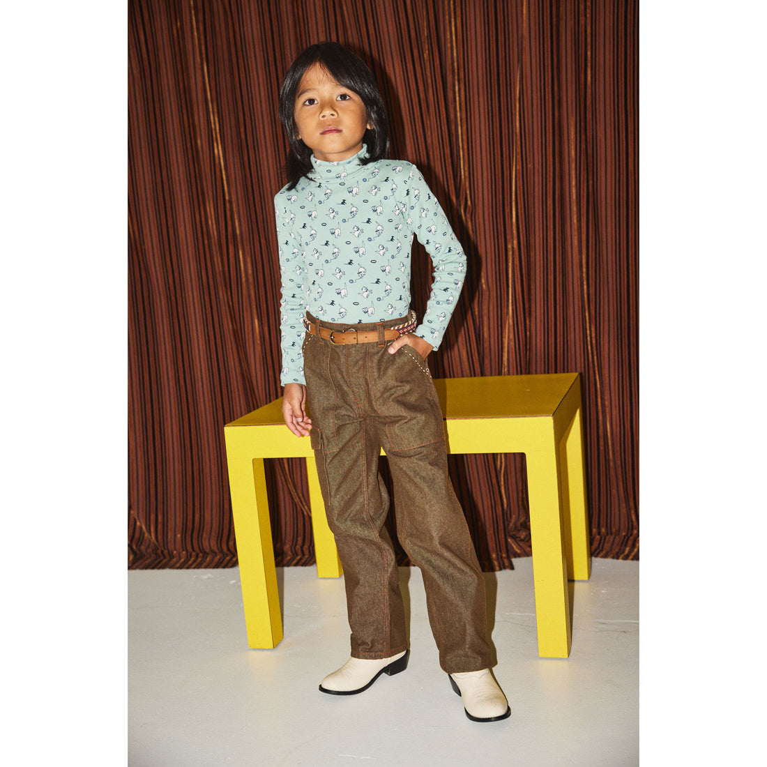 Misha and Puff Sage Cat & Mouse Turtleneck – Ladida