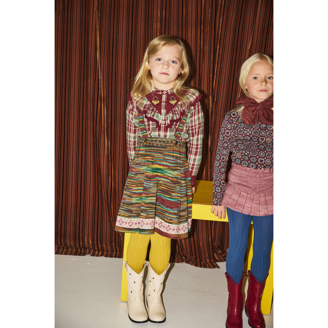 Misha and Puff Madder Root Plaid Jolene Top