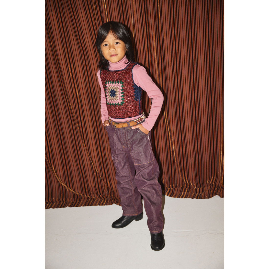 Misha and Puff Antique Rose Turtleneck
