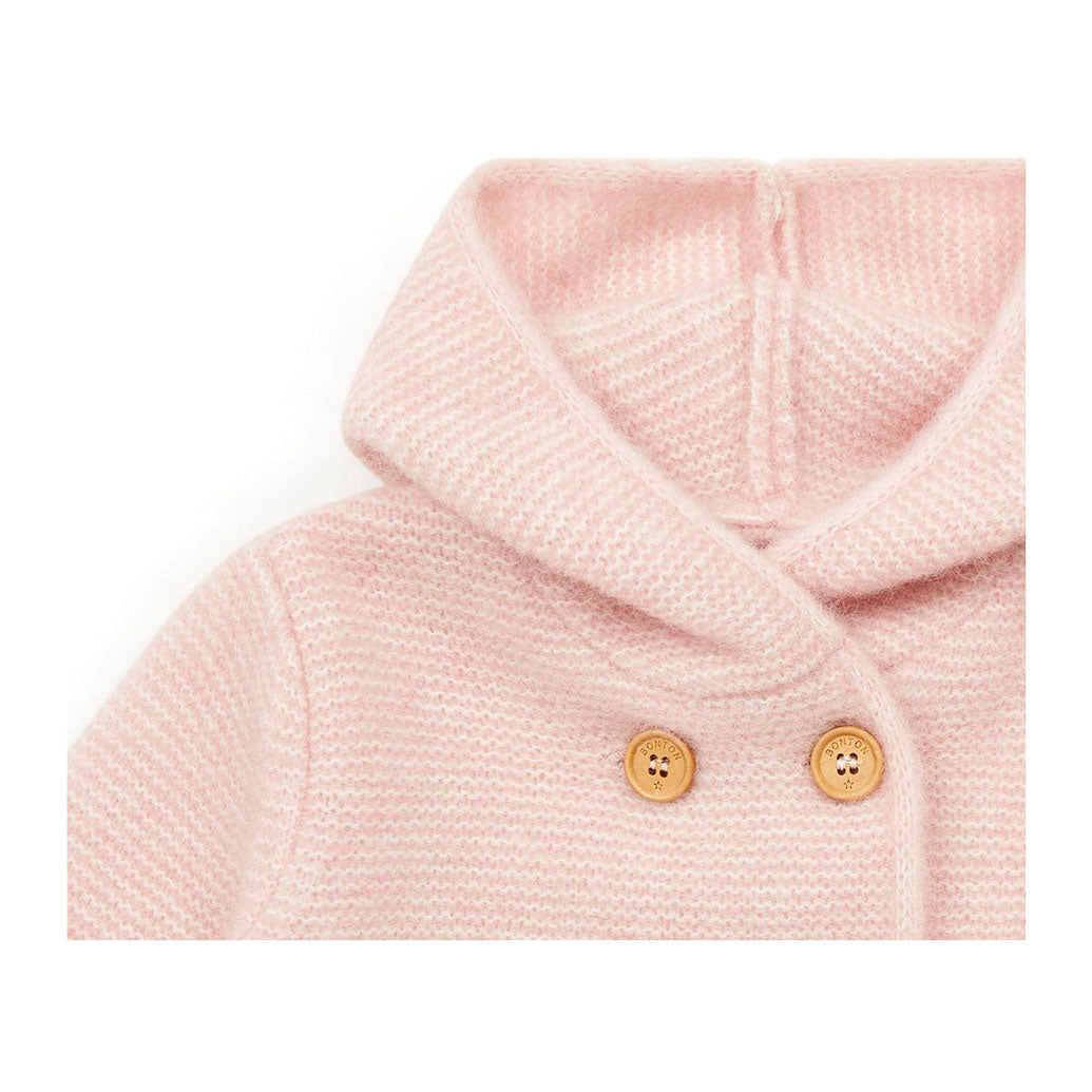 Bonton Soft Pink Miro Baby Knit Sweater