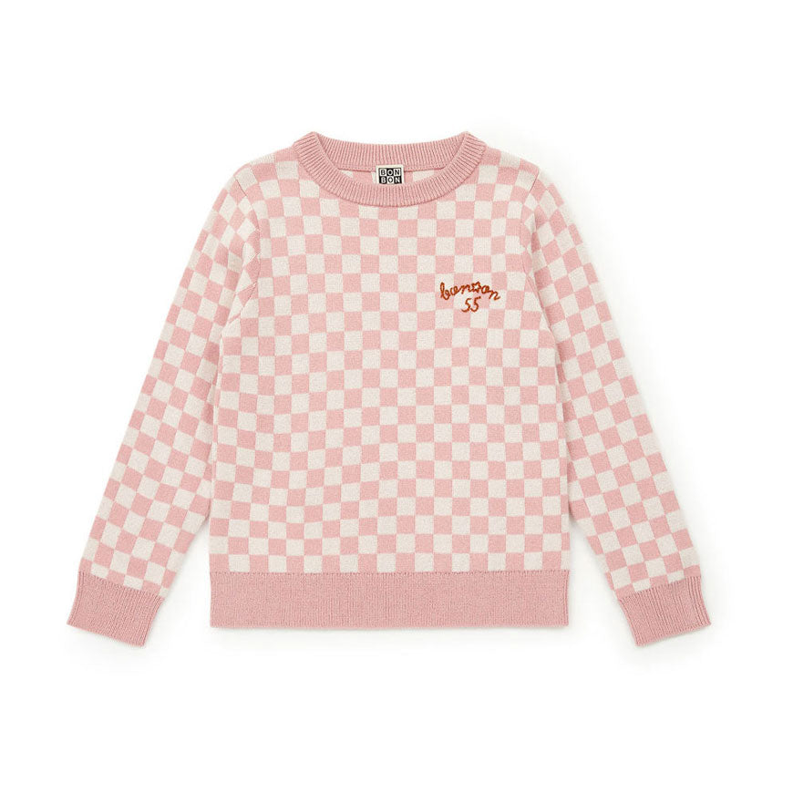 Bonton Rosewood Check Damier Pullover