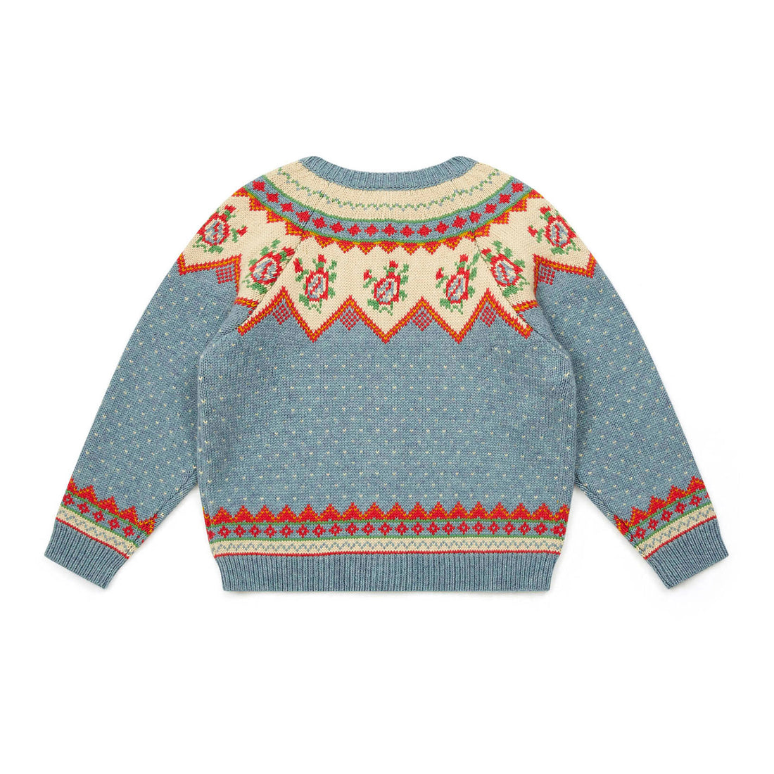 Bonton Curious Blue Jacquard Cardigan