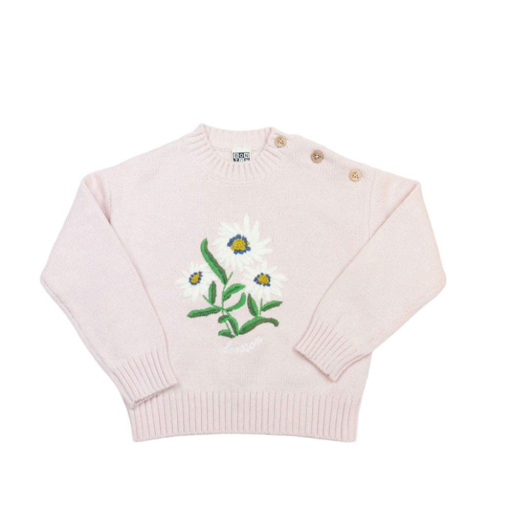 Bonton Peach Brode Fille Pullover