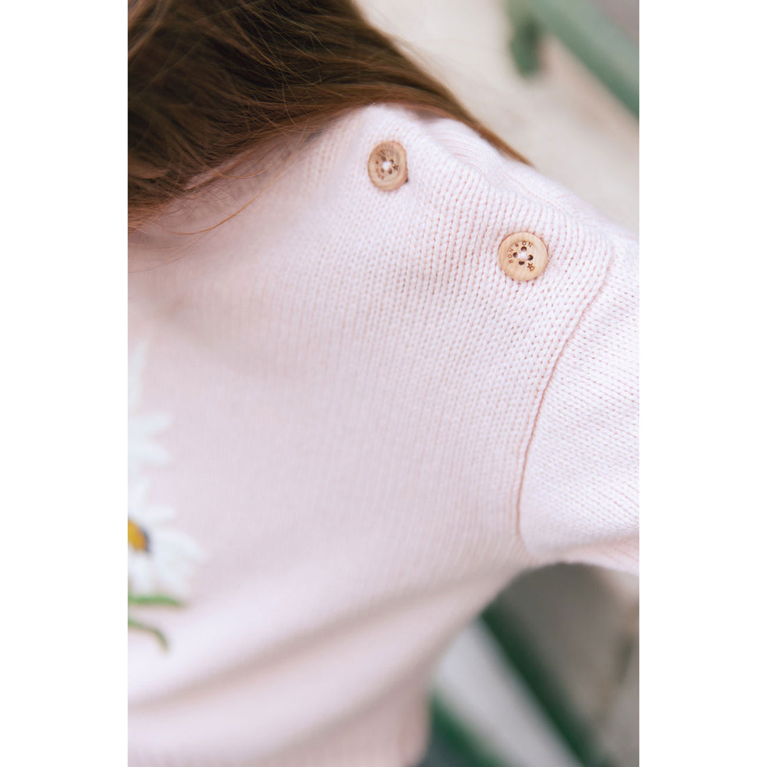 Bonton Peach Brode Fille Pullover