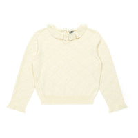 Bonton Cream Frill Collar Sweater