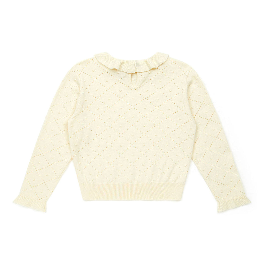Bonton Cream Frill Collar Sweater
