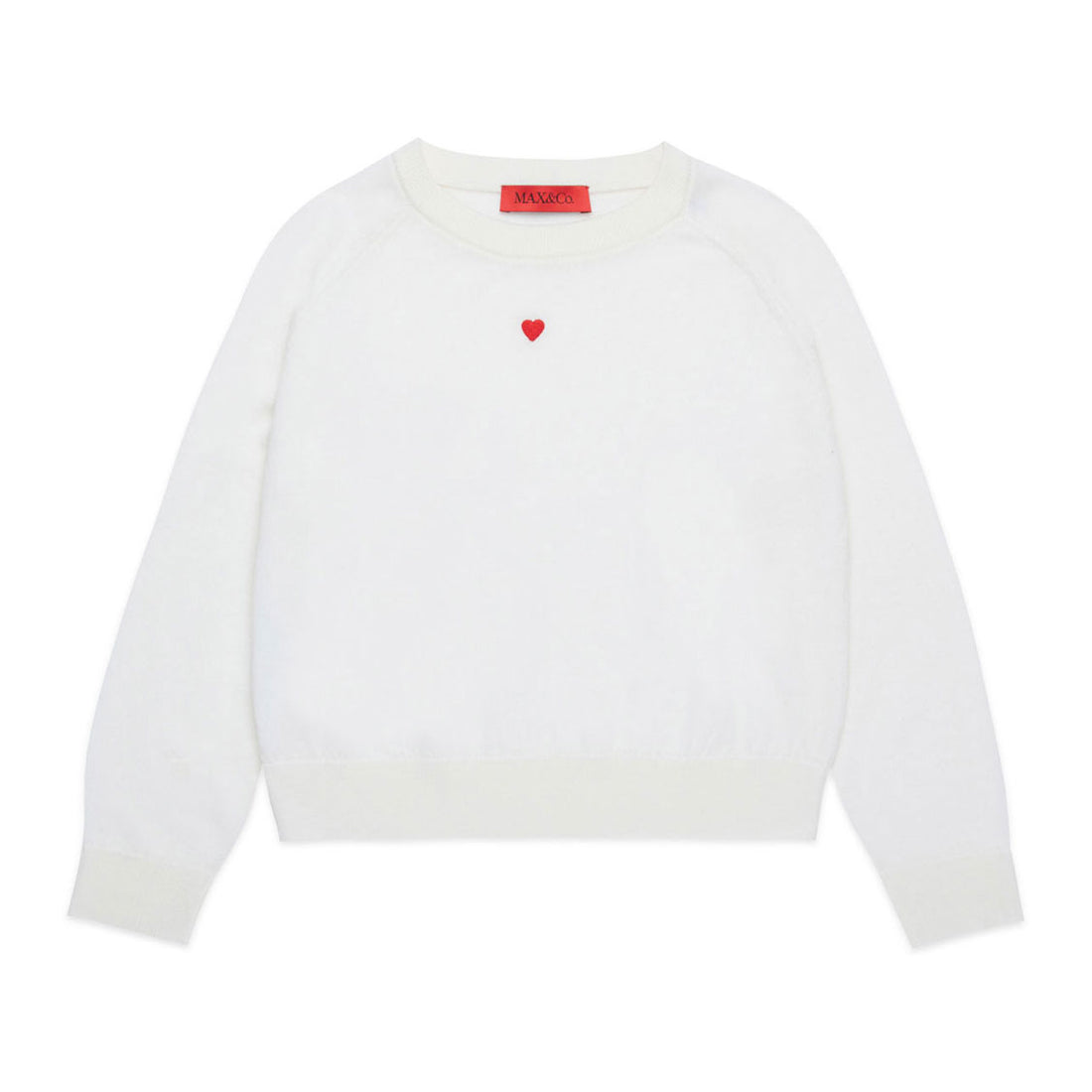 Max and Co White Wool Crewneck Pullover
