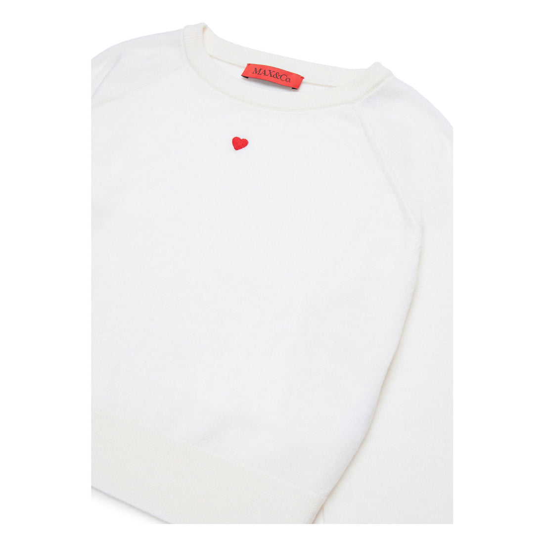 Max and Co White Wool Crewneck Pullover